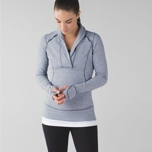 Lululemon Think Fast Pullover Heather Gray - Size S
